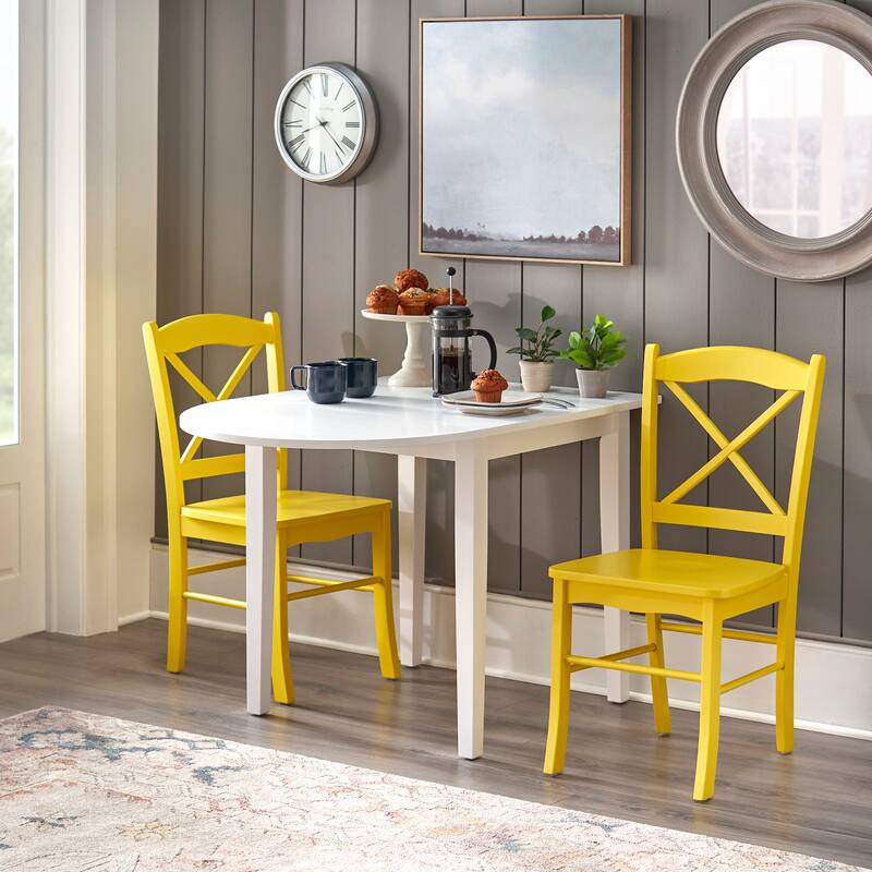 Simple Living Country Cottage Drop-Leaf Dining Table