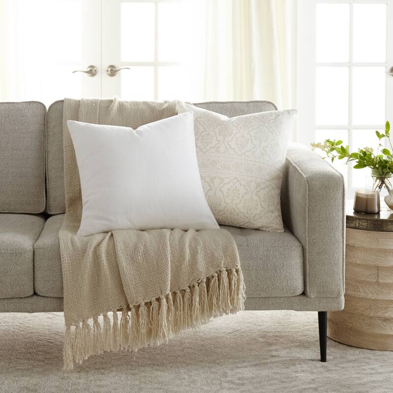 Elegant Patterns Cotton Decor Throw Pillow in Antique Floral