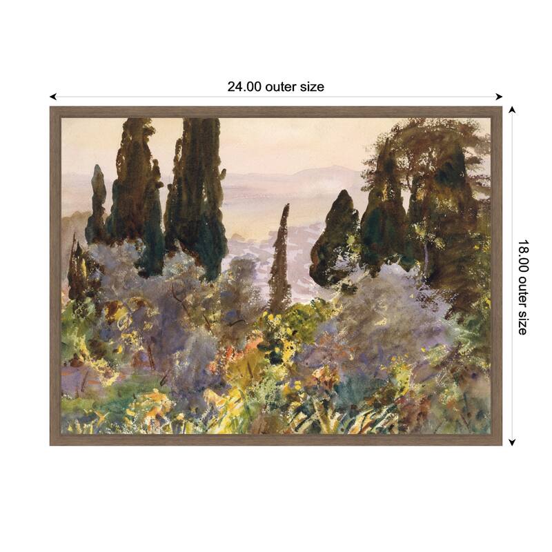 Kate and Laurel Granada 1912 John Singer Sargent by Nostalgia Prints Framed Canvas Wall Art Print