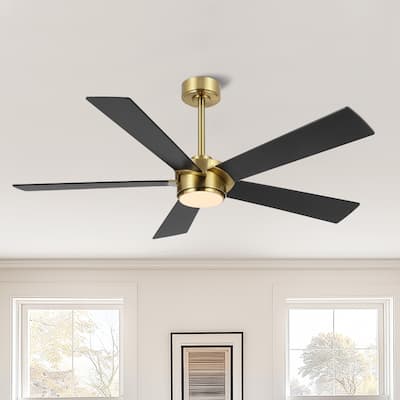 MLiAN 54 In. 5 Blades Indoor LED Ceiling Fan with Remote Control - 54"