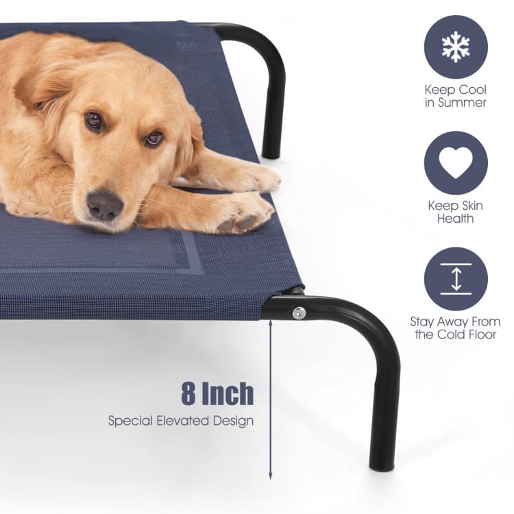 Elevated Pet Bed for Medium Large Dogs - 52" x 36" x 8" (L x W x H)