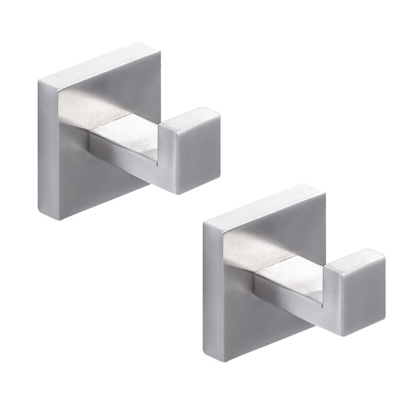WOWOW J-Hook Wall Mount Robe/Towel Hook 2PCS