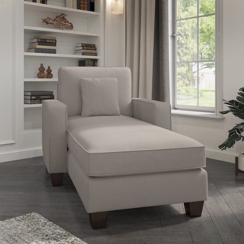 Bush Furniture Stockton Living Room Chaise Lounge with Arms