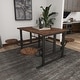 preview thumbnail 12 of 37, Brown Teak Wood Dining Table with Two, Four or Eight Attached Seats