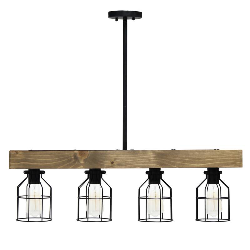 4 Light Rustic Cage Pendant