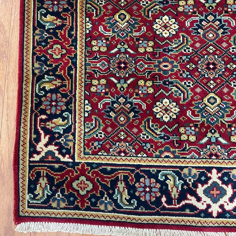 HERAT ORIENTAL Hand-knotted 2'7 x 8' Indo Herati Wool Runner - 2'7"x 8'