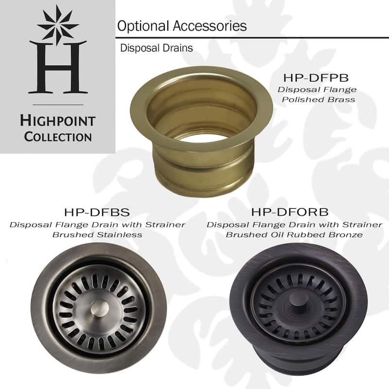 Highpoint Collection 33-inch Matte Stone Farmhouse Sink with Accessories