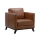 preview thumbnail 4 of 12, Abbyson Woodstock Mid Century Top Grain Leather Chair