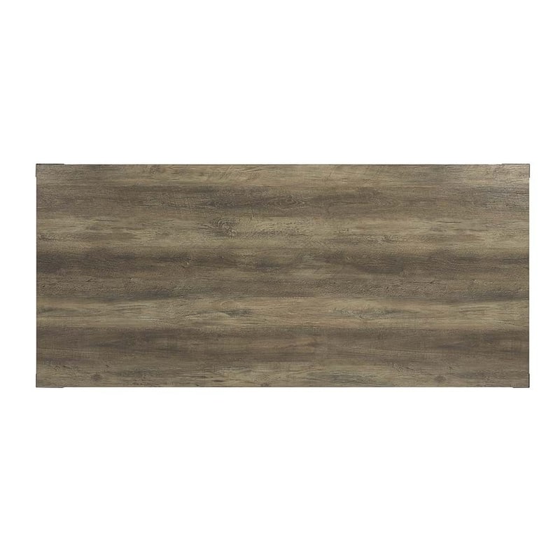 Rectangular Wood Frame Dining Table in Rustic Oak