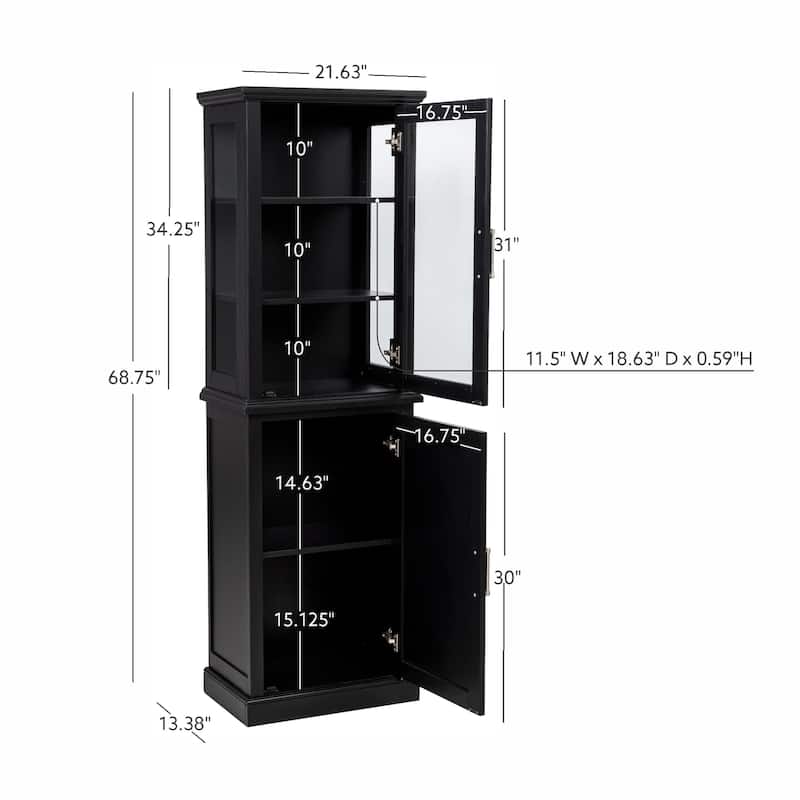 Serenity Tall Cabinet Black