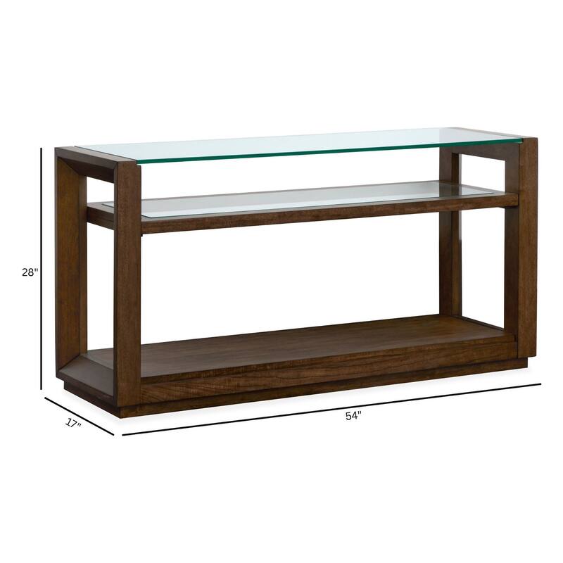 Magnussen Home Sebastian Cinnamon Rectangular Sofa Table - 54''W x 17''D x 28''H