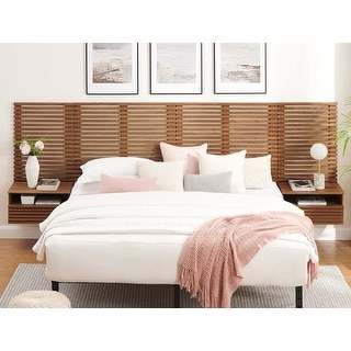 Vidalia Mid-century Modern Walnut Wooden Floating King Size Headboard ...
