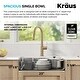 preview thumbnail 42 of 87, KRAUS Dex Stainless Steel Single Bowl Undermount Kitchen Bar Sink