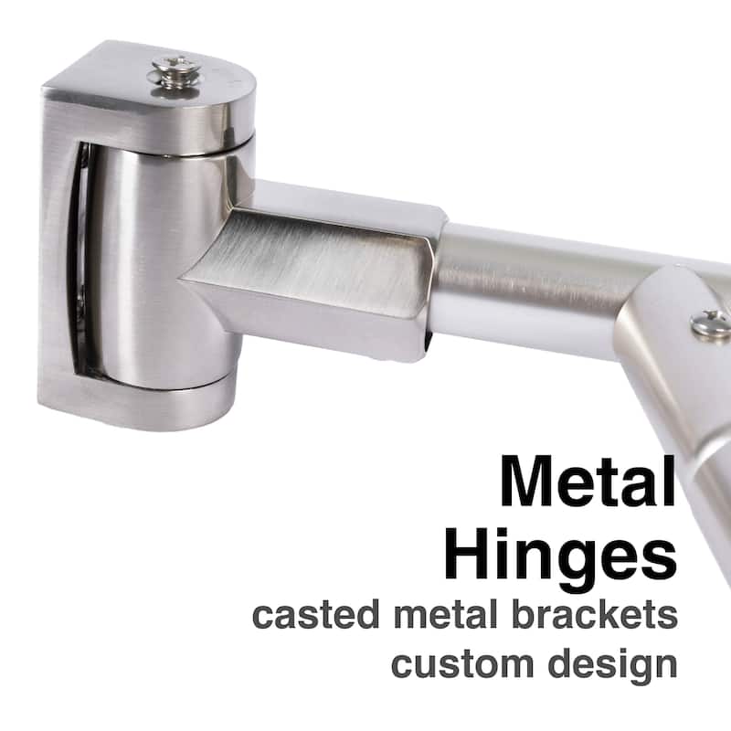 Double Curved Shower Curtain Rod Adjustable 44 to 70 inches by JS Jackson Supplies