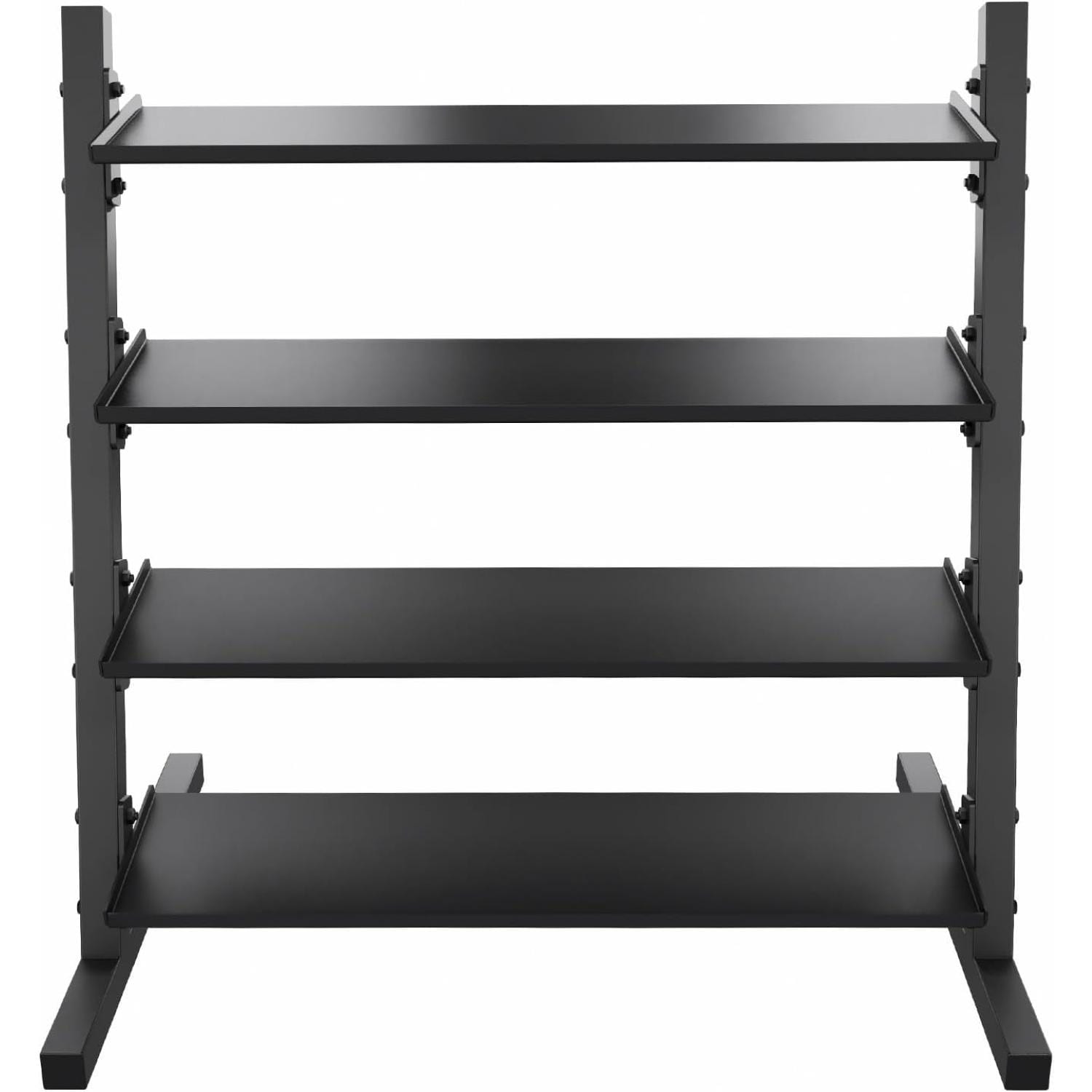 Power Systems 4-Tier Dumbbell Storage Rack, Steel Weight Tree Rack for Neoprene & Vinyl, 1-15 lb, Black - Medium