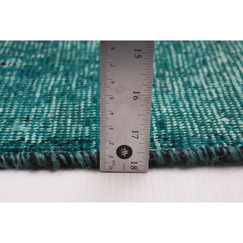 ECARPETGALLERY Hand-knotted Color Transition Teal Wool Rug - 8'10 x 12'4
