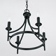 preview thumbnail 3 of 4, Peyton 4-light Matte Black Dual Mount Semi-Flush/ Pendant