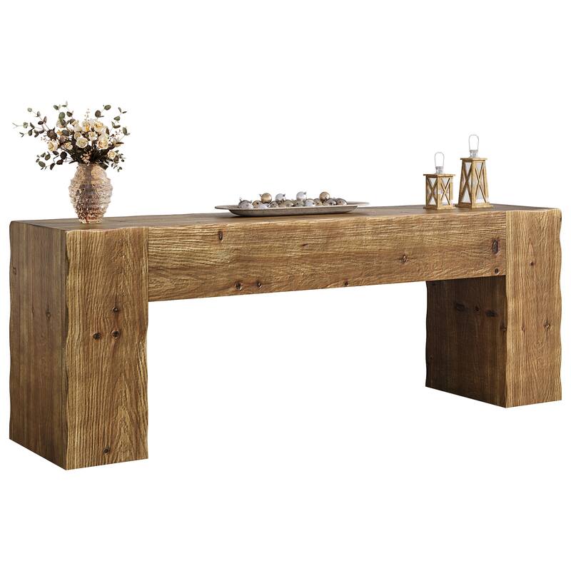 63 Inches Solid Wood TV Stand, Rustic Media Console for 65 Inches TV