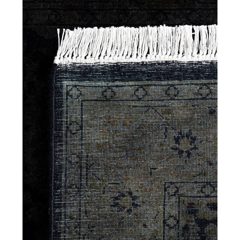 Overdyed One-of-a-Kind Hand-Knotted Area Rug - Black - 2' 8" x 12' 2"