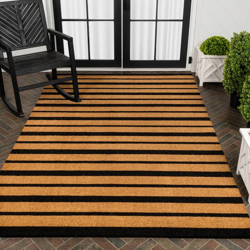 JONATHAN Y Classic Natural Coir Indoor/Outdoor Mat