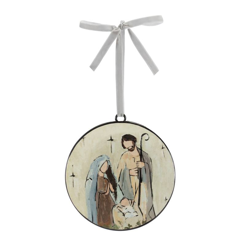 Set of 12 Holy Family Religious Christmas Ornaments Nativity for Hanging Decorations Tree - 6”L x 1”W x 6”H