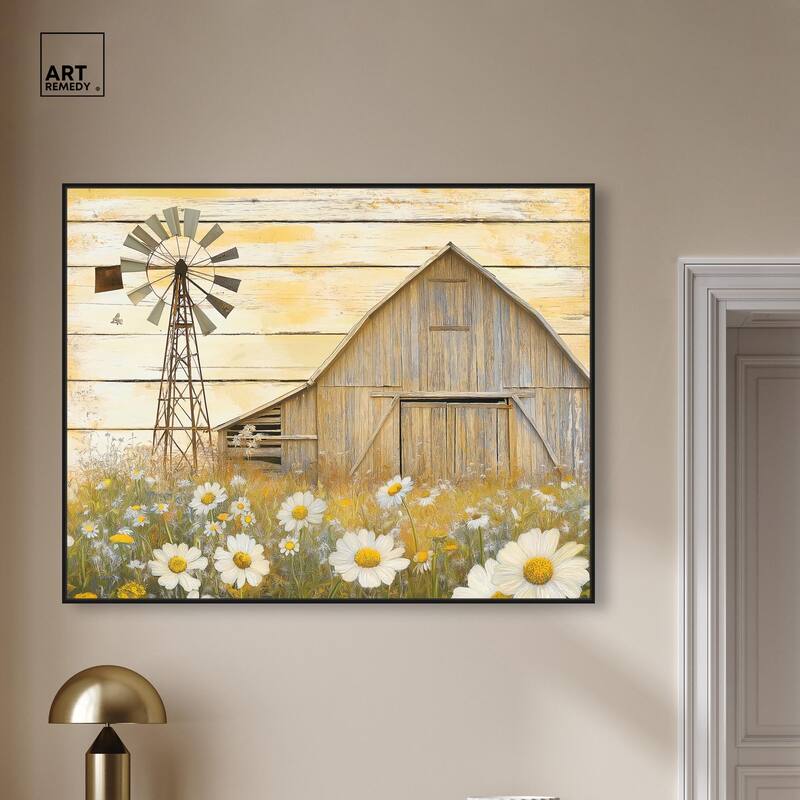 Old Windmill Canvas by Art Remedy