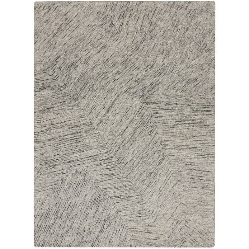 DKNY Pure Angles Indoor only Abstract Area Rug - 3' 9" x 5' 9" - Grey