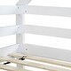 preview thumbnail 15 of 16, Low Height Design Twin over Twin Floor Bunk Bed Kids Bed with Ladder,Guardrails
