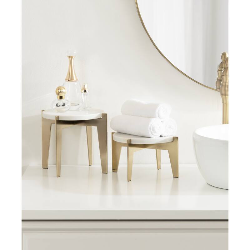 Kate and Laurel Icelyn Round Plant Stand Set