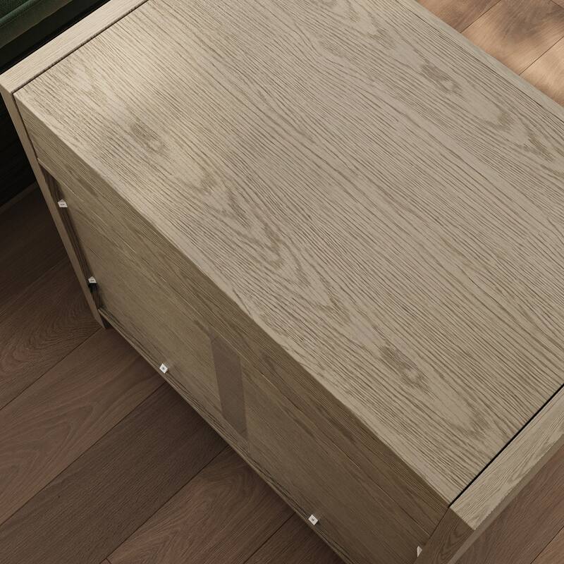 3 - Drawer Wooden Nightstand with Card - Swipe Lock: Secure Storage, Multi - Layer Organization