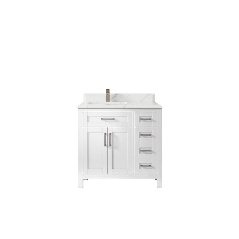 Willow Collections 36 in. W x 22 in. D Cambridge Left Offset Sink Bathroom Vanity with Countertop