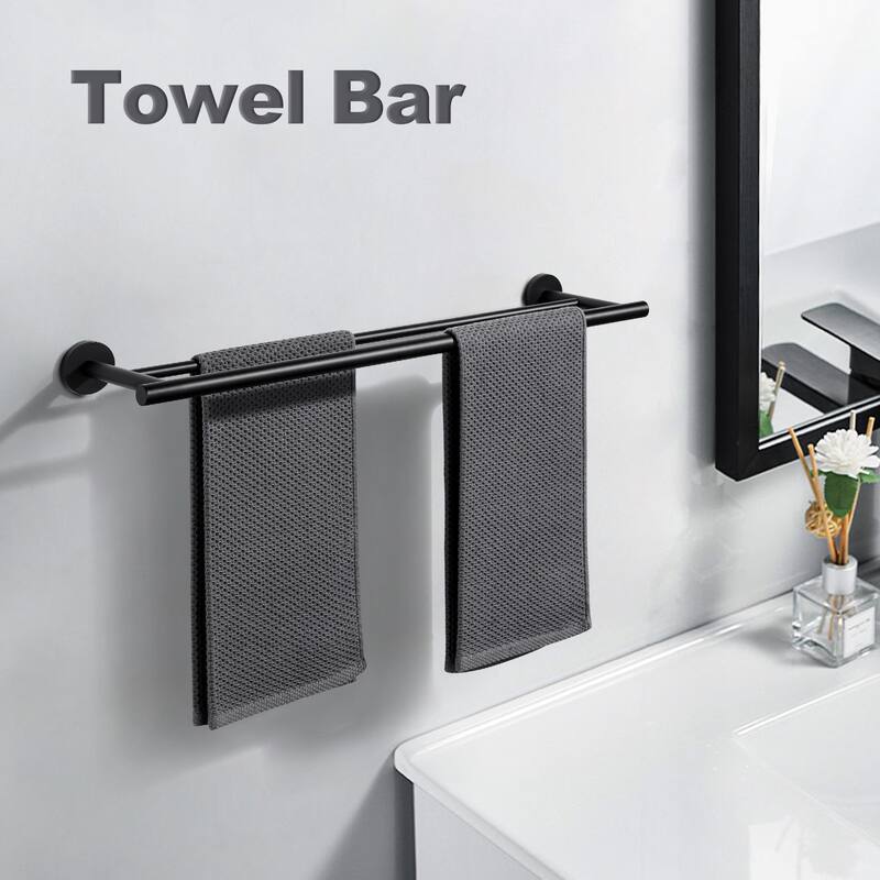 WOWOW Wall Mounted Stainless Steel Double Towel Bar