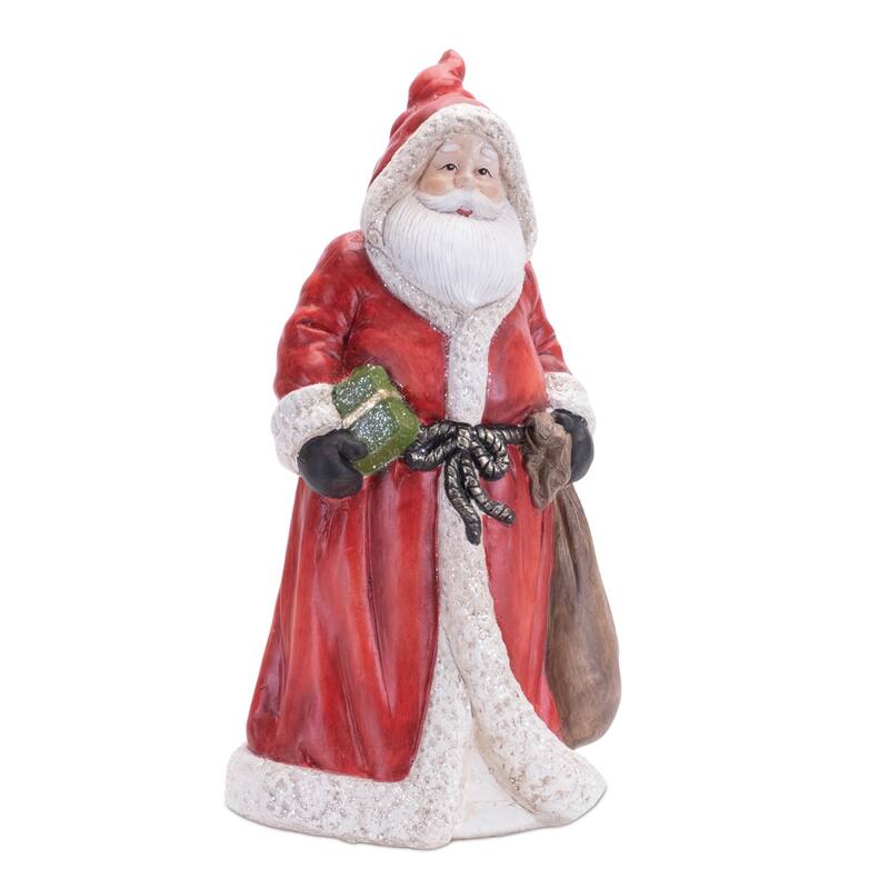 Hooded Terracotta Santa Figurine (Set of 2)