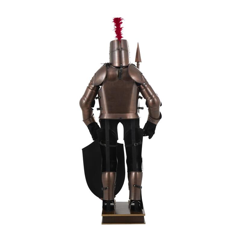 Stainless Steel Metal People Replica Medieval Full Body Suit Armour - Copper or Silver - Roche River Decor