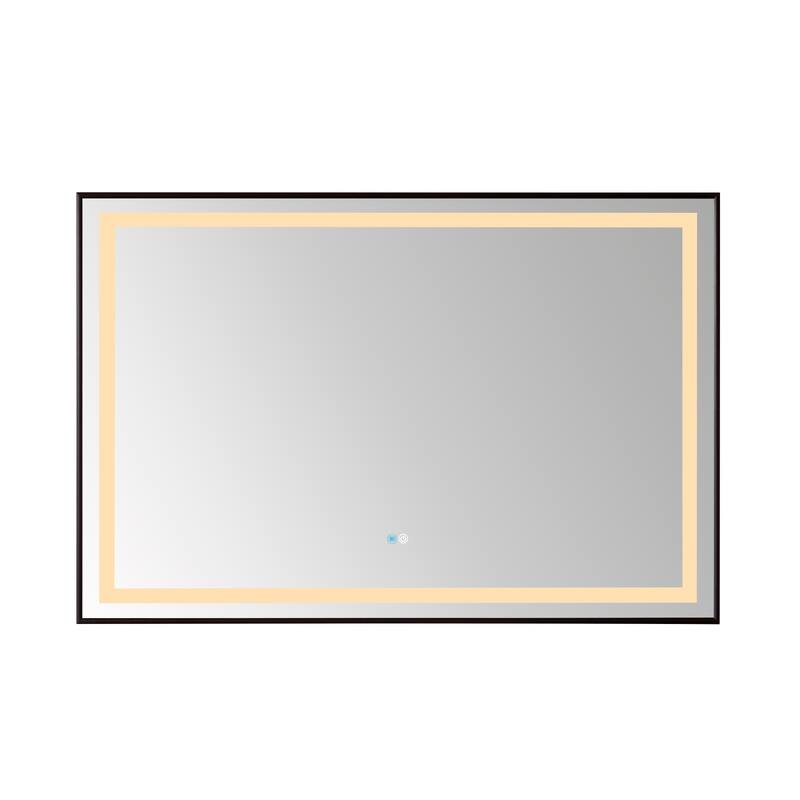 48" Rectangular LED Lighted Accent Bathroom/Vanity Wall Mirror - 48