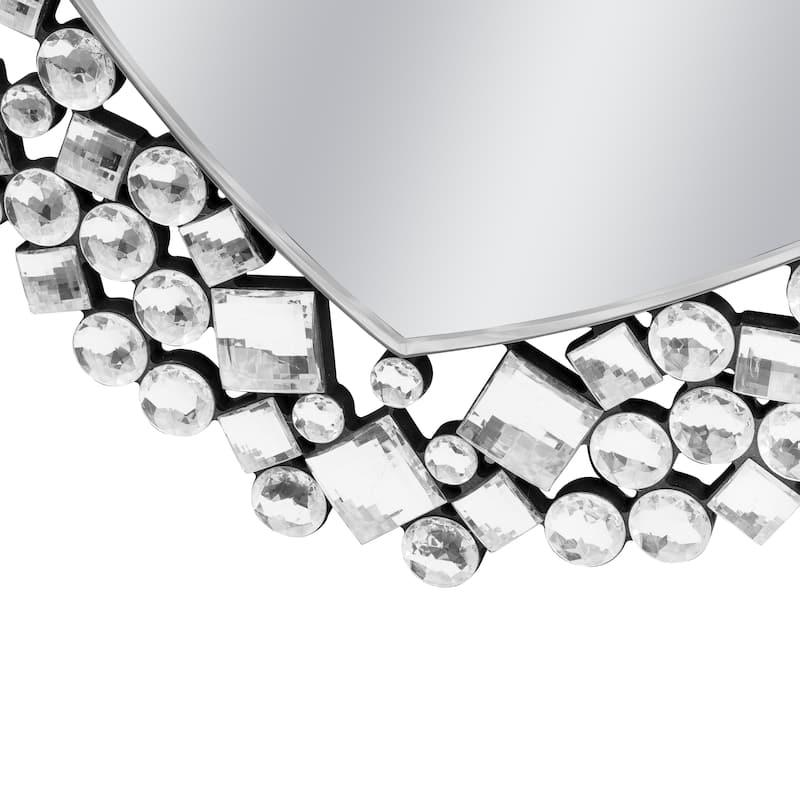 Crystal Accent Heart Wall Mirror