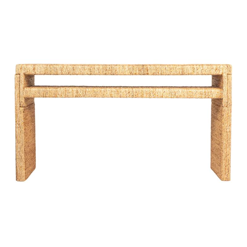 Acacia Wood and Water Hyacinth Console Table