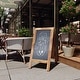 preview thumbnail 131 of 158, Wood A-Frame Magnetic Chalkboard Set-Markers, Stencils, and Magnets 40" x 20" - Rustic Brown