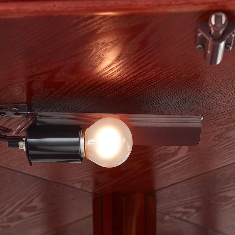 6-Shelf Lighted Corner Curio Cabinet