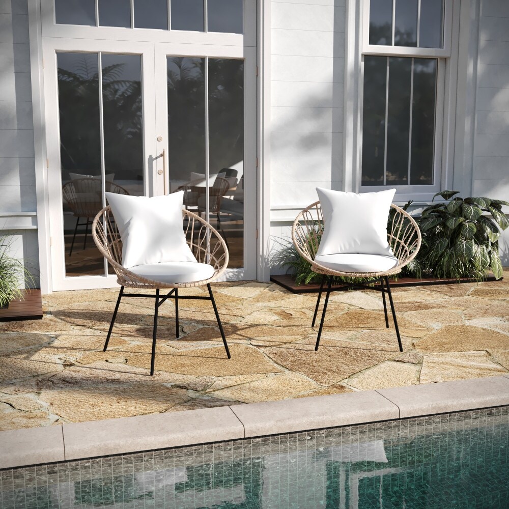 Rattan wicker sales rope chair