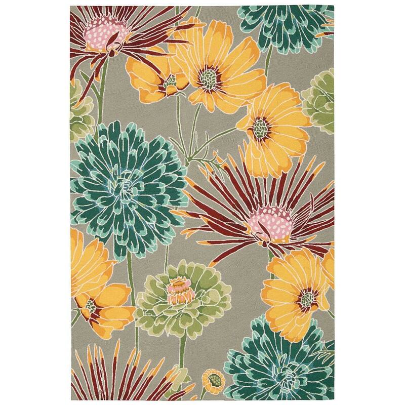 Gako Floral Traditional Stain Resistant Area Rug By HomeRoots - 90' X '60' X '0.5
