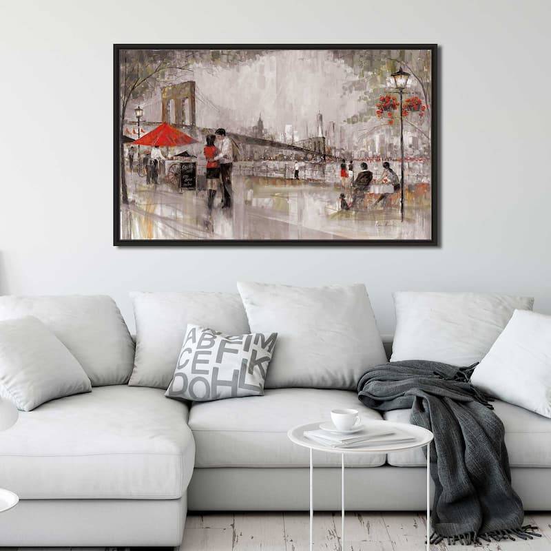 "New York Romance" by Ruane Manning Print on Floating Canvas