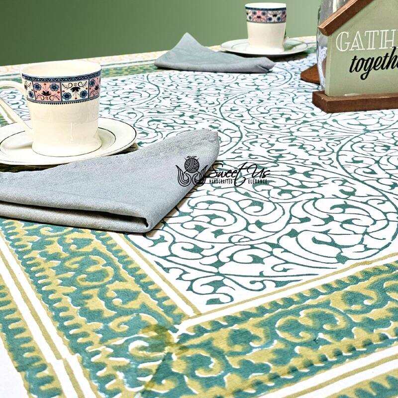 Cotton Floral Garden Tablecloth Rectangle