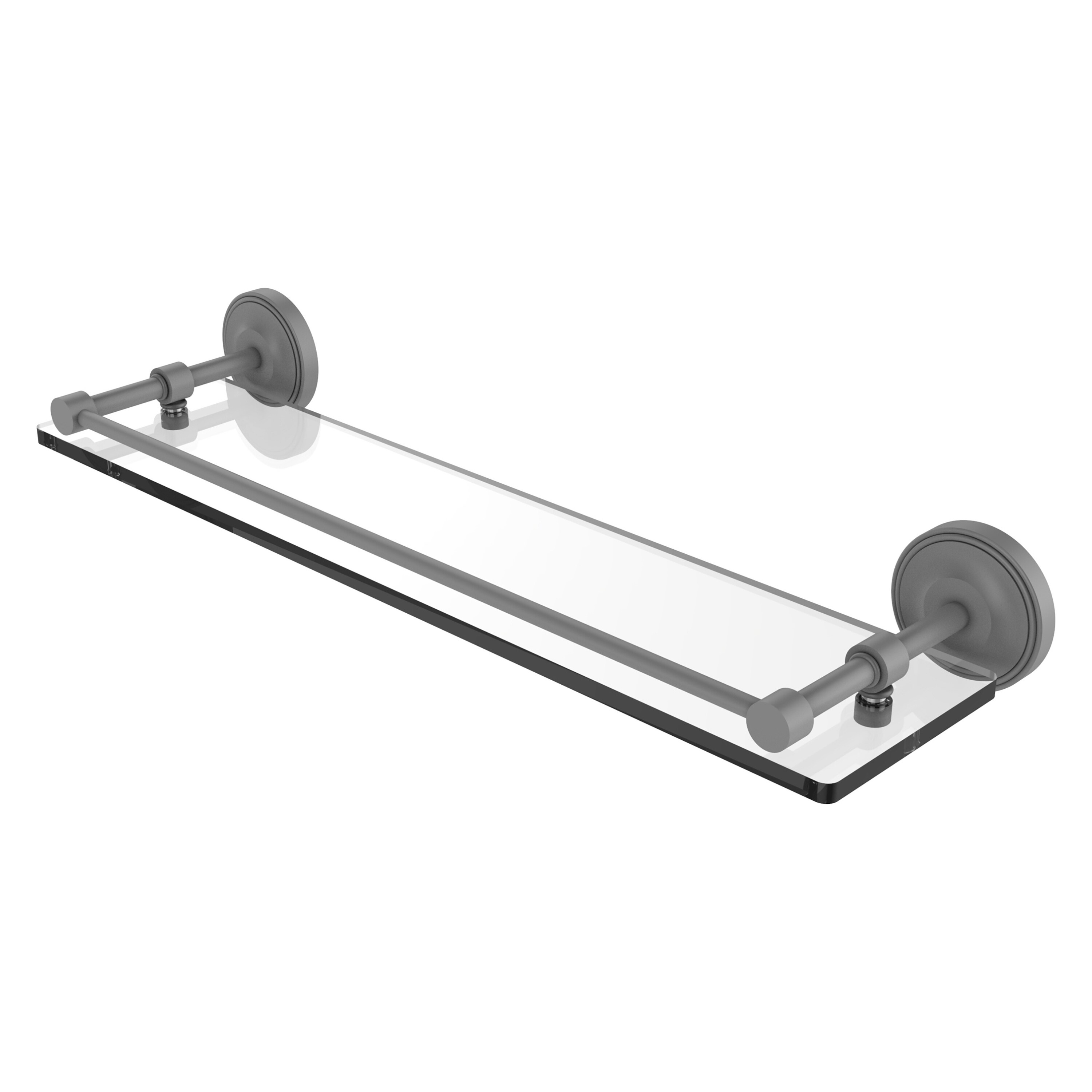 Allied Brass Prestige Regal 16 Inch Tempered Glass Shelf with Gallery Rail