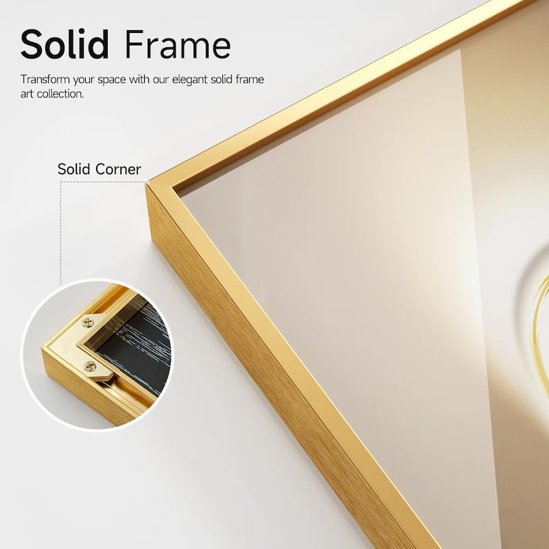 Wall Art,Golden Prints Pictures with Gold Frame
