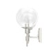 preview thumbnail 34 of 45, Hunter Xidane Vanity Wall Light - Bathroom, Mid Century Modern, Glam - Clear glass