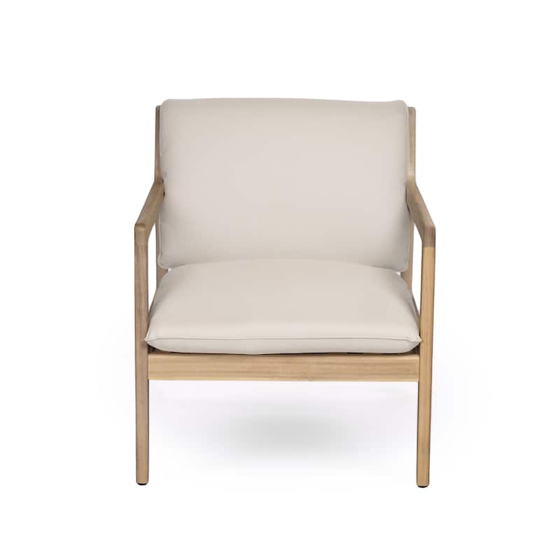 Christopher Knight Home - Isolde Outdoor Acacia Wood Chat Set with Cushions
