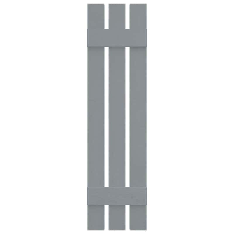 Builders Edge, Standard Three Board Spaced, Board-n-Batten Shutters, Includes Matching Installation Spikes (Per Pair)