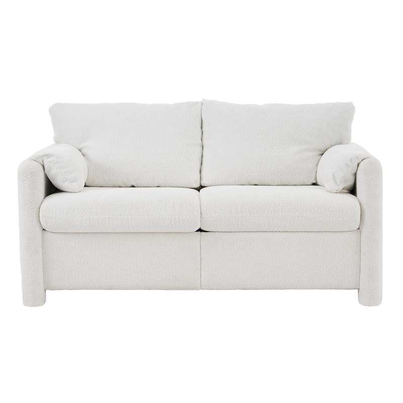 Chenille Fabric Upholstered Loveseat Sofa, Sofa Bench with Armrest, 2-Seater Sofa with High-Density Foam Cushions
