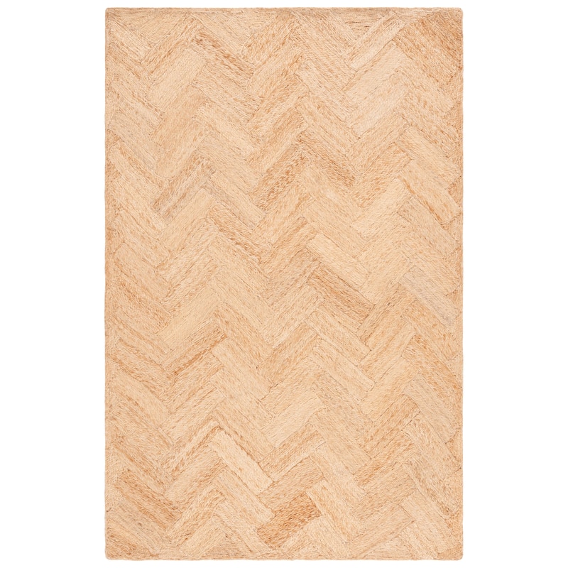 SAFAVIEH Handmade Natural Fiber Yahaira Farmhouse Chevron Jute Rug